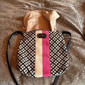 Kate Spade Black and Pink Patterned Crossbody Bag